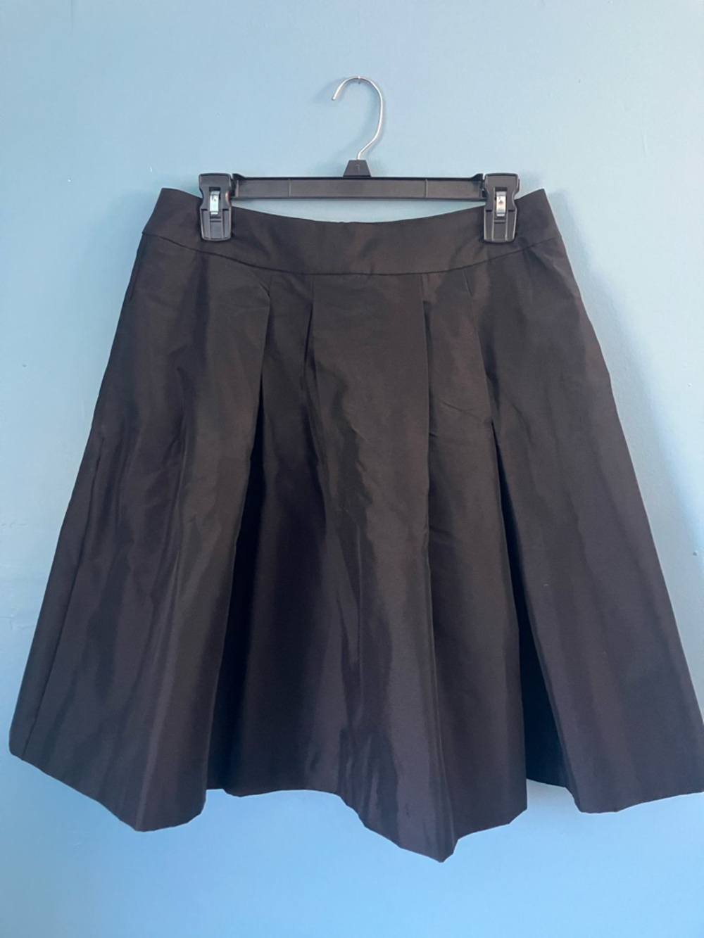 White House Black Market Black A-Line Pleated Skirt